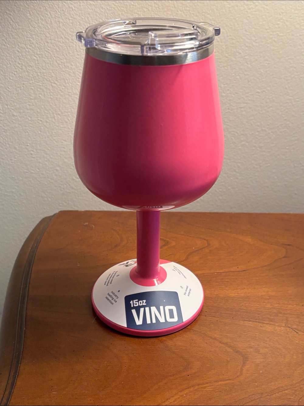 ORCA 15oz Pink Insulated Vino Wine Tumbler with Lid
